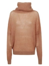 Alexandre Vauthier Chunky-knit Roll-neck Jumper In Beige