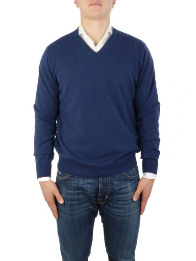 Cruciani Mens Blue Cashmere Sweater