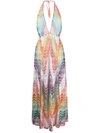 MISSONI SHEER ZIGZAG EMBROIDERY COVER UP DRESS