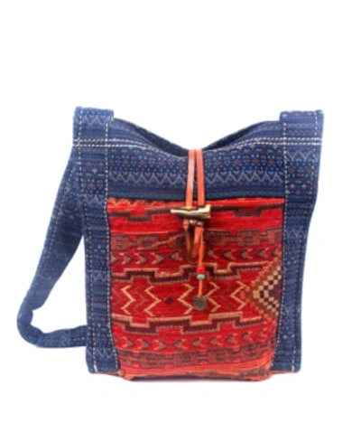 Tsd Brand Tribal Secret Canvas Shoulder Bag In Orange