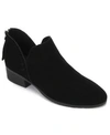 Kenneth Cole Reaction Side Skip Womens Padded Insole Block Heel Chelsea Boots In Black Suede