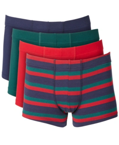 Alfani Men's 4-pack Boxer Briefs, Created For Macy's In Red Green