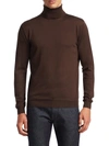Ermenegildo Zegna Men's Storm Cashmere Turtleneck Sweater In Brown