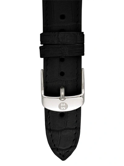 Michele Women's Alligator Watch Strap/18mm In Black