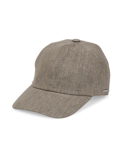 Ermenegildo Zegna Men's Solid Baseball Cap In Grey