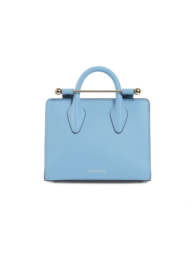 Strathberry Women's Nano Leather Tote In Alice Blue