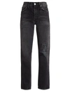 RE/DONE WOMEN'S HIGH-RISE DISTRESSED STRAIGHT-LEG JEANS,0400011838436