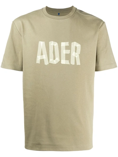 Ader Error Logo Print T-shirt In Green