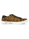 SAINT LAURENT MALIBU LEOPARD-PRINT CANVAS SNEAKERS,400012863693