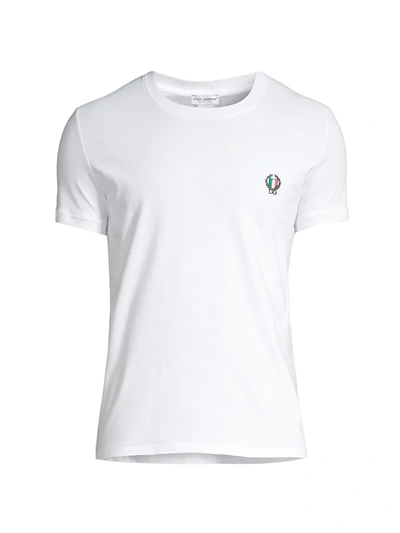 Dolce & Gabbana Men's Sport Crest Crew T-shirt In White