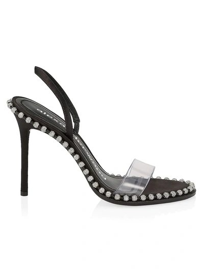 Alexander Wang 105mm Nova Rhinestone-embellished Heeled Pumps In Black