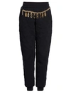 MOSCHINO QUILTED CHAIN TROUSERS,400013283641