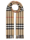 BURBERRY WOMEN'S REVERSIBLE GIANT CHECK TO SOLID CASHMERE SCARF,400013297553