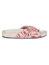 Isabel Marant Holden Tie-dye Crisscross Slide Sandals In Red
