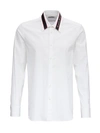 Alexander Mcqueen Cotton Shirt With Logo Detail In White