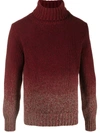 ZANONE OMBRÉ KNIT ROLL-NECK JUMPER