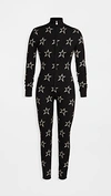 Perfect Moment Floro Metallic Intarsia Merino Wool-blend Bodysuit In Black