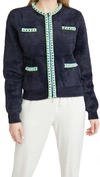 ESSENTIEL ANTWERP WIRL KNIT IMITATION PEARLS CARDIGAN