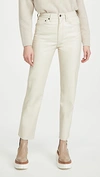 Agolde 90s Recycled Leather Fitted Pants Powder 26 In Powder