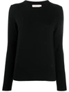 TORY BURCH FINE KNIT CASHMERE JUMPER WITH SEQUIN ELBOW PATCHES
