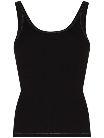 Ksubi Ribbed Cotton Tank Top In Black