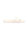 Apl Athletic Propulsion Labs Lusso Logo-embossed Leather Slides In Neutral