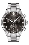 Tissot Chrono Xl Collection Chronograph Bracelet Watch, 45mm In Silver/ Black/ Silver