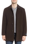 Cole Haan Wool Cashmere Topper Coat In Espresso