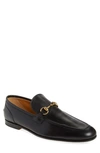 Gucci Jordy Leather Loafers In Black Leather