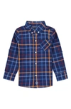 ANDY & EVAN KIDS' PLAID SPORT SHIRT,F2026589B