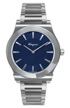 Ferragamo 1898 Slim Bracelet Watch, 41mm In Stainless Steel