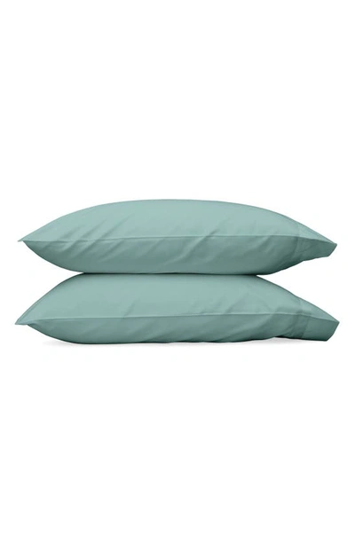 Matouk Nocturne 600 Thread Count Pillowcase In Aquamarine