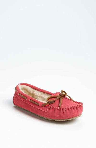 Minnetonka Kids' Toddler Girls Cassie Slipper In Hot Pink