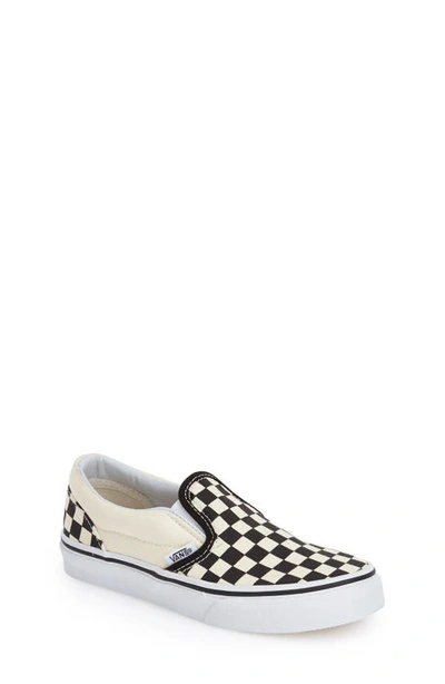 Vans Babies' Classic Checker Slip-on In Checkerboard/ White/ Black