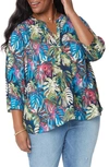 Curves 360 By Nydj Perfect Blouse In Palm Lagoon