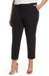 Vince Camuto Stretch Cotton Blend Ankle Pants In Rich Black