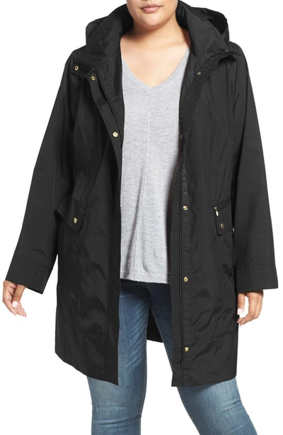 Cole Haan Signature Cole Haan Water Resistant Rain Jacket In Black