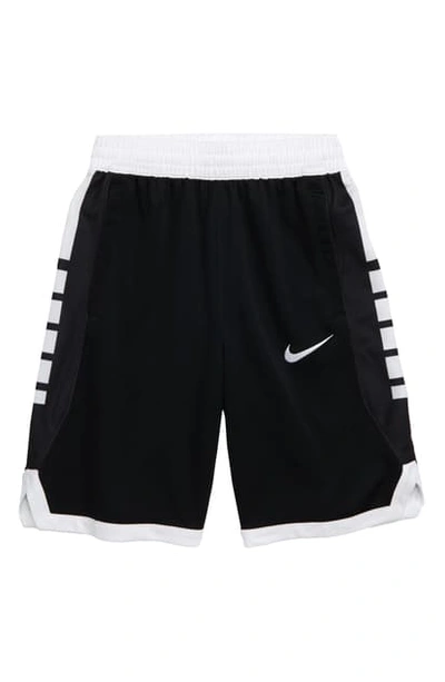 Nike Boys' Elite Stripe Short - Little Kid In Black/ White