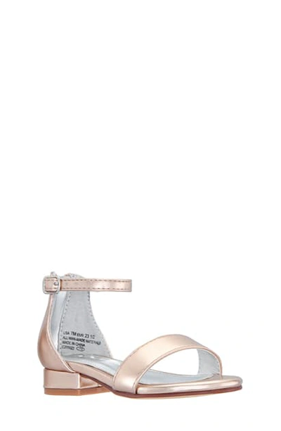 Nina Kids' Hidi Little Girls Sandal In Rose Gold