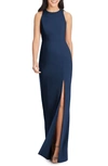 DESSY COLLECTION CREPE COLUMN GOWN,3029