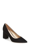 Marc Fisher Ltd Zala Block Heel Pump In Black Suede