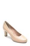 Rockport Women's Total Motion Leah Pumps In Neutral Beige Leather