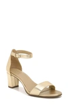 Naturalizer Vera Womens Leather Open Toe Dress Sandals In Dark Gold Leather