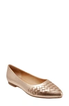 Trotters Estee Pointed Toe Flat In Gold
