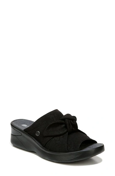 Bzees Smile Wedge Slide Sandal In Black