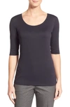 HUGO BOSS SCOOP NECK STRETCH JERSEY TOP,5025900100100