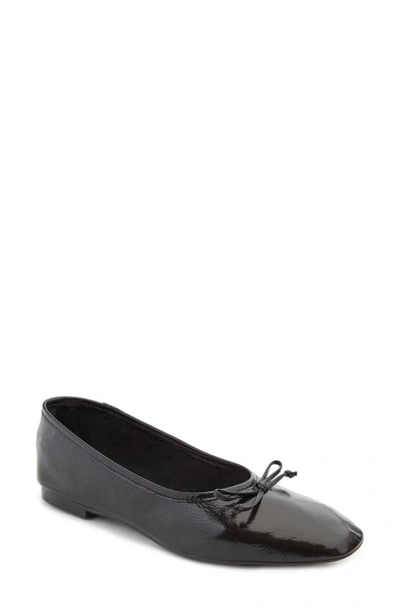 Schutz Arissa Square Toe Ballet Flat In Black