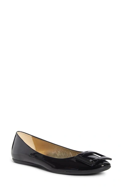 Roger Vivier Gommette Patent Leather Ballet Flats In Black