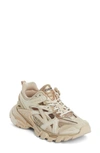 Balenciaga Track 2 Open Metallic Sneakers In Nude