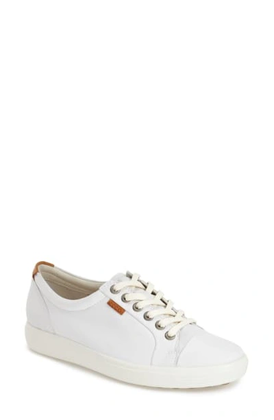 Ecco 'soft 7' Cap Toe Trainer In White